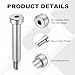 MECCANIXITY 2 Pcs 304 Stainless Steel Shoulder Bolt 10mm Shoulder Dia 55mm Shoulder Length M8x1.25 Thread Hex Socket Shoulder Bolts for Hydraulic Injection Molding Machinery Industries