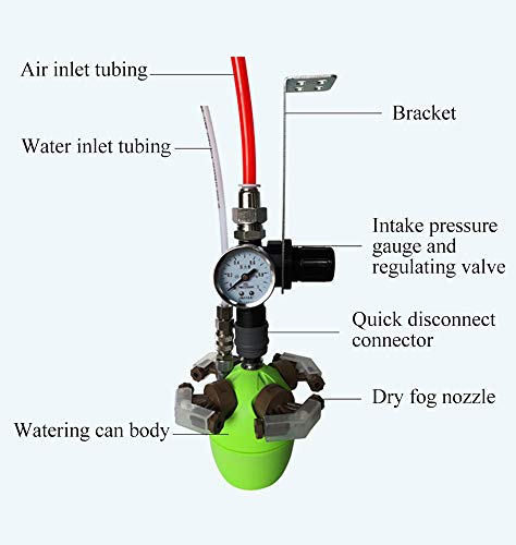 Hanchen Industrial Humidifier 5 Micron Mist Particle Spray Large Fog Volume Static Removal Dust Removal Electronic Textile Plant Constant Humidity Dry Fog Humidifier Atomizer (4 Nozzle) #TOP1