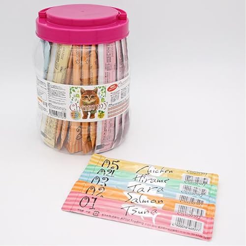 【お得な猫用おやつ】ちゃーみぃ Chummy Cat(チャーミー キャット) バラエティーパック 14g×60本セット |無添加 保存料 着色料なし ペット用 おやつ ペースト 無添加 ねこ用 食欲増進 高たんぱく 低脂肪 緑茶エキス