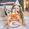 CozyWorld 12'' Birthday Highland Cow Plush Pillow, Cute Scottish Highland Cow Stuffed Animal, Happy Birthday Plush Toy Party Decor Gifts for Kids Boys Girls #3
