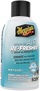 Meguiar's G16402 Whole Car Air Re-Fresher Odor Eliminator Mist, New Car Scent, 2 Fluid Ounces