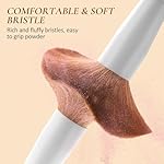 Makeup Brushes With Case 20PCs Professional Makeup Brush Set, Foundation Powder Eyeshadow Brush Set Eyebrow Concealer Contour Travel Brushes Kit with Holder & 2 Powder Puff-White - Image 3