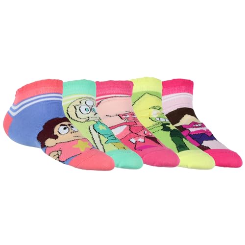 Bioworld Steven Universe Socks Women's 5 Pair Character Ankle Socks With Pleated Cuff Shoe Size 5-10
