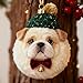 Furry Friends, Winter Dog Ornament Collection, 2D Flat Acrylic Holiday Decor, Festive Pom-Pom Hats, Puppy Christmas Tree Ornament for Cozy Christmas Decor, Perfect Choice for Dogs Enthusiasts