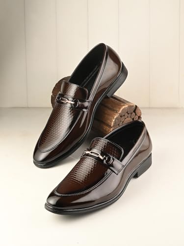 Image of Massari Men's PU Leather Moccasin Formal Shoes