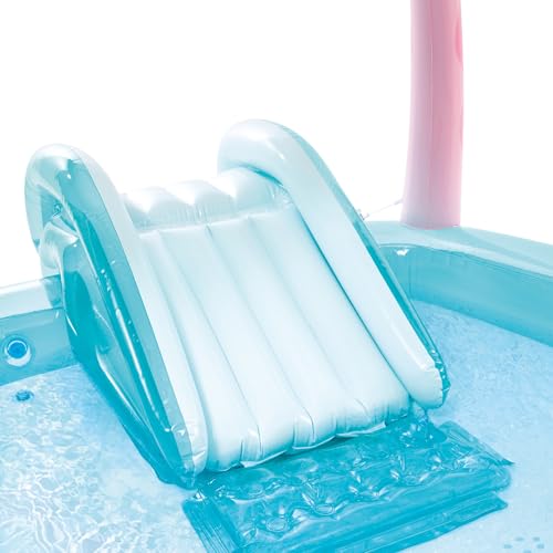 Image of INTEX Friendly Octopus Inflatable Kiddie Pool: Inflatable Kids Pool with Water Sprayer and Slide - Splash Pad - 92 inch x 72 inch x 59 inch - Ages 3+