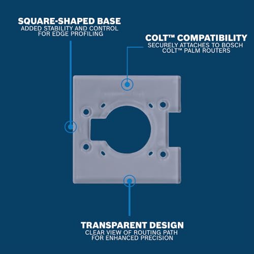 Image of BOSCH GKFSQ01 Square Subbase | Enhanced Stability | Edge Profiling | Colt Router Compatibile