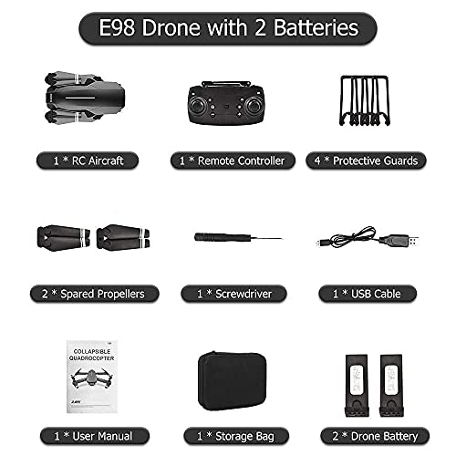 RC Drohne mit Kamera 4K Drohne Dual Kamera RC Quadcopter WiFi FPV Drohne Headless Modus Höhe Halten Geste Foto Track… – Bild 7