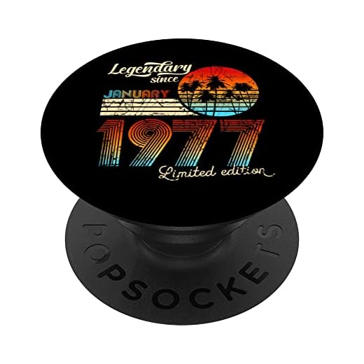 Cumpleaños Legendario Desde Enero De 1977 Regalo. PopSockets PopGrip Intercambiable
