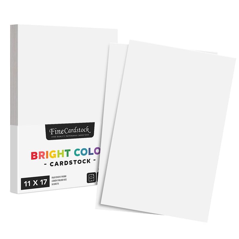 Amazon.com : White Card Stock Paper | 50 Per Pack | Superior Thick