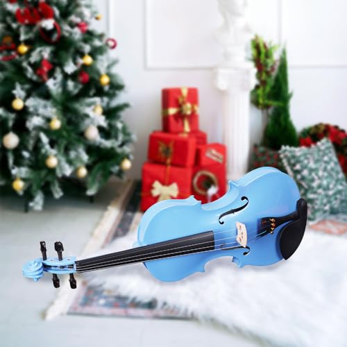 Aileen 4/4 Blue Violin for Beginner Students - Image 6