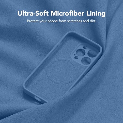 Image of Magnetic for iPhone 12 Pro Max Case, Compatible with MagSafe, [Full Camera Protection][Screen Protector] Silicone Shockproof Protective Phone Case for iPhone 12 Pro Max 6.7 inch, Lake Blue