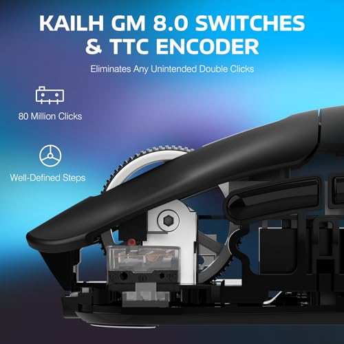 Image of ATTACK SHARK X3 Lightweight Wireless Gaming Mouse with Tri-Mode 2.4G /USB-C Wired /Bluetooth,Up to 26K DPI, PAW3395 Optical Sensor,Kailh GM8.0 Switch,5 programmable Buttons for PC /Laptop /Win /Mac(Black)