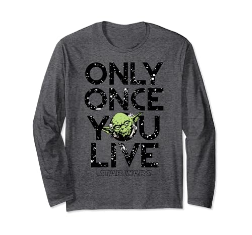 T-shirt Star Wars Yoda Lives manches longues idéal pour vos soirées cinéma et moments geek