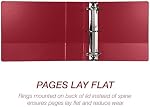 Samsill Durable 4 Inch Binder, Made in The USA, Locking D Ring Binder, Customizable Clear View Cover, Red, Single, Holds 775 Pages