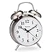 Westclox -Big Ben Twin Bell Alarm Clock | Loud Alarm Clock for Heavy Sleepers | Battery Operated Metal Clock with Backlight for Bedside Table, Bedroom, Kids Room, Desk (Silver, 4