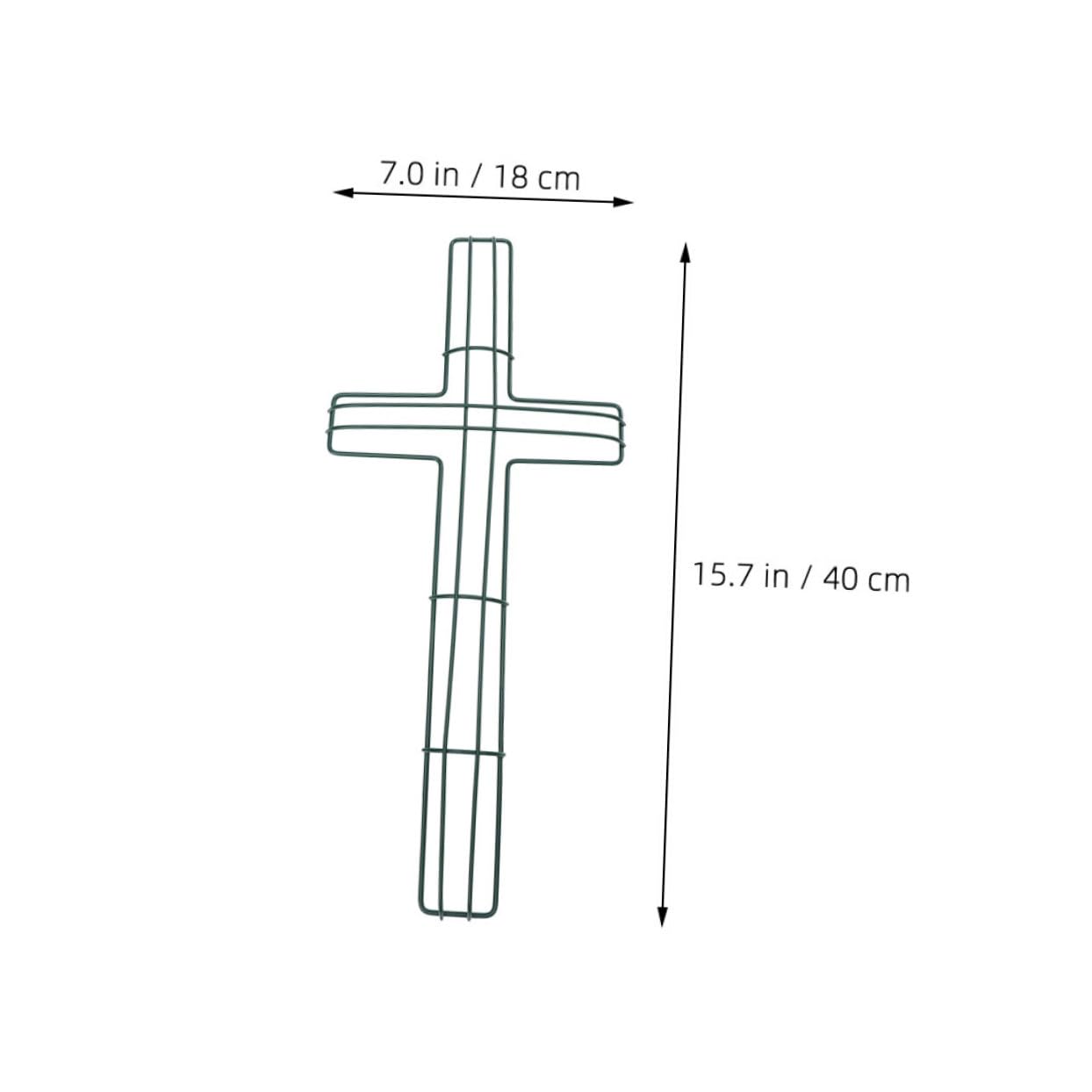 PRETYZOOM 4pcs Cross Metal Wreath Frame for Flower Arranging Wall Mounted Decoration for Christmas and Halloween Festivities Smooth and Easy to Clean Metal Wire Design