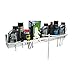 Pit Posse 456 All Purpose Shelf Rack Holder Caddy - Tools, Aerosol Spray Cans, Oils, Cleaners-Made in USA-Garage Enclosed Race Trailer Automotive Mechanics Shop Storage Organizer Aluminum