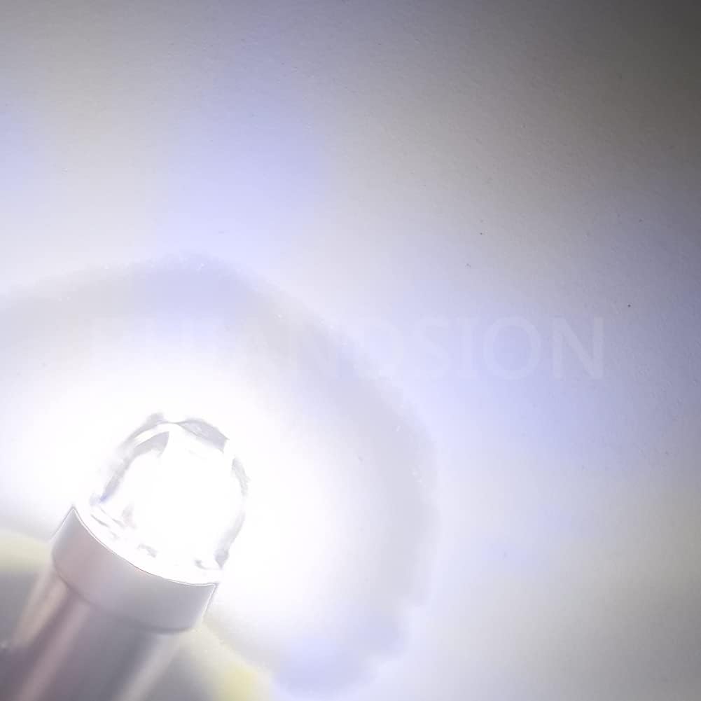 Ruiandsion BA9S LED Bulb BA9 1895 1891 53 57 White 12V LED Bulb 3030 2SMD Chipsets LED Replacement Bulbs for Car Interior Dome Map License Plate Glove Box Lights (Pack of 4)