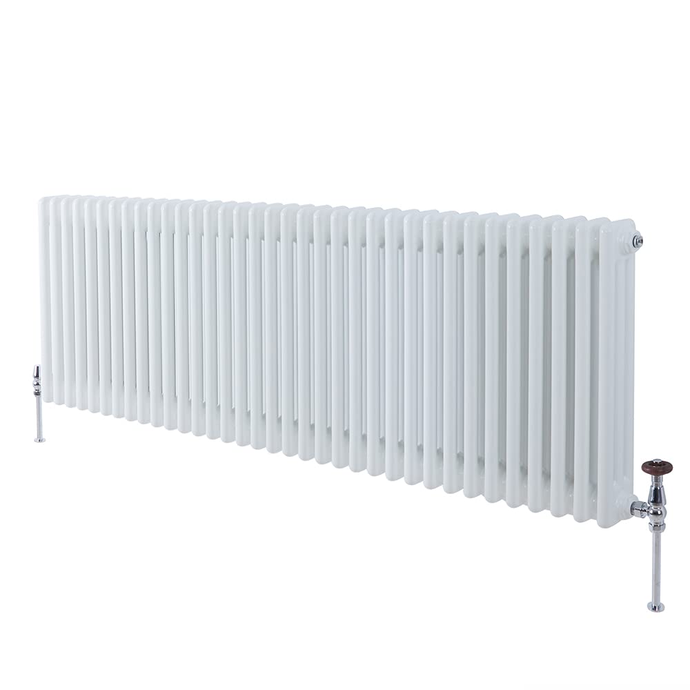 Milano White Windsor Cast Iron Style Horizontal Triple Column Radiator - 600Mm X 1595Mm