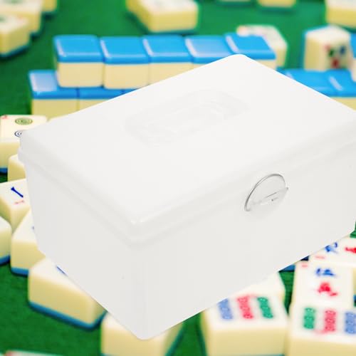 Caja plástica portátil para almacenamiento de mahjong con cierre y asa miniatura 5