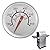 Aupoko BBQ Grill Temperature Gauge 2.67 Inch Pit Barbecue Thermometer Fahrenheit Stainless Steel Temp Gauge Smoker Temperature Gauge with Heat Indicator for Meat Cooking Beef Pork Lamb, Silver Color