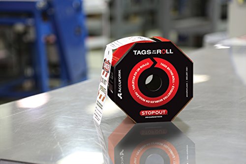 Accuform 100 Lockout Tags By-The-Roll, Danger Do Not Operate, Us Made Osha Compliant Tags, Tear & Water Resistant Pf-Cardstock, 6.25"X 3", Tar404 #TOP5