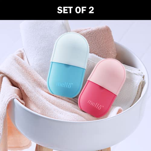 Image of MELLO Ice Roller for Face, Ice Roller for Face Massager, Face Ice Roller to Enhance Skin Glow, Shrink & Tighten Pores, Reusable Facial Ice Roller(Pink,Blue)