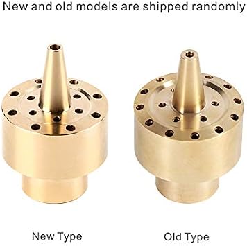 Brass Fountain Nozzle /2 Inch for Garden Pond and Decorative Features Three Tier Spray Design Brass Construction Easy Installation with PVC Tubing and Submersible Pump