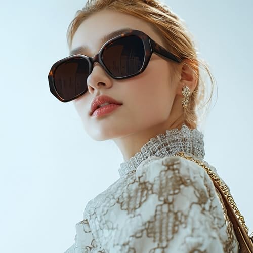 ZENOTTIC Trendy Polarized Sunglasses for Women: Designer Hexagon Shades for Ladies - Retro Sun Glasses with UV400 Protection2