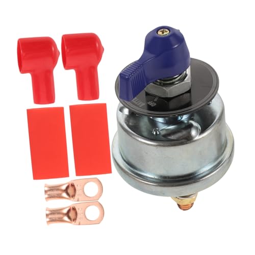 Luxshiny Battery Isolation Switch for Marine Rvs Heavy Duty Safety Switch Automotive Accessory Sturdy Metal Extend Battery Life Cut