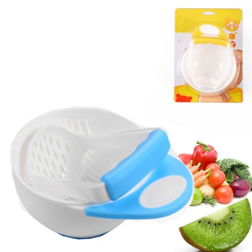 Totority 1 Terno Bebê Criança Triturador De Comida De Bebê Plástico Servir Tigela Artesanal Frutas M