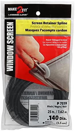 Make-2-Fit P 7519 0.14 In. x 25 ft. Roll Black Spline (1 Roll)