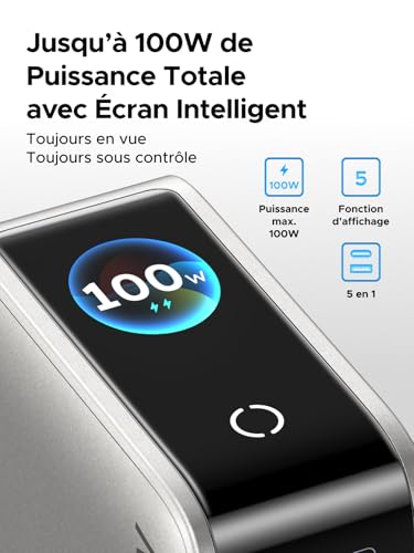 Chargeur USB C 100W rapide UGREEN Nexode Pro avec affichage TFT haute précision - 2