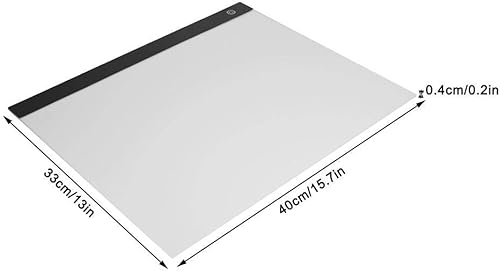 Miniatura 5 de Caja de luz LED para tablero de copia, tamaño A3 portátil LED Artcraft Rastreo Pad caja de luz, brillo 2500LUX, para bocetos, animación, álbum de