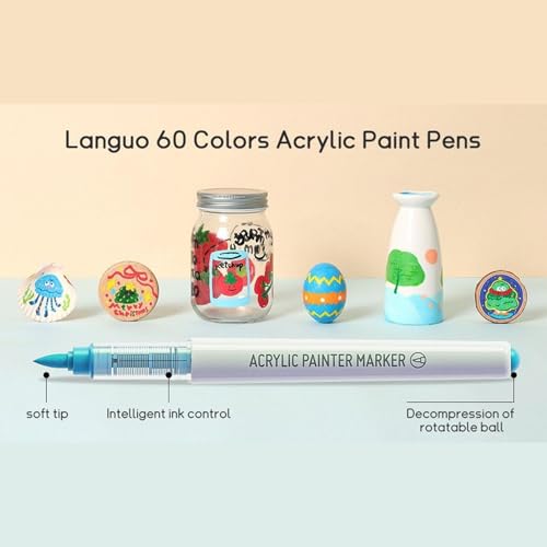 Marqueurs acryliques 60 couleurs anti-bavure pour dessin - 7