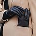 Fratelli Orsini Winter Gloves Isabella Black For Women - Lambskin Leather Gloves With Cashmere Lining & Touchscreen - Black 8 - L
