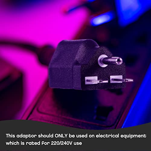 6-15P to 5-15R US Plug Adapter 3 Prong Electrical Converter Plug 15 Amp to 10 Amp Power Adapter, 120V to 240V, Black(2 Pieces) - Thumbnail 6