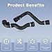 JDMON Upper & Lower Radiator Coolant Hose Kit Compatible with BMW E46 328i 328Ci 330Ci 330i 330xi 325i 325xi 325Ci 1999-2006 Cooling Water Pipe Replace# 11531436408 17127510952
