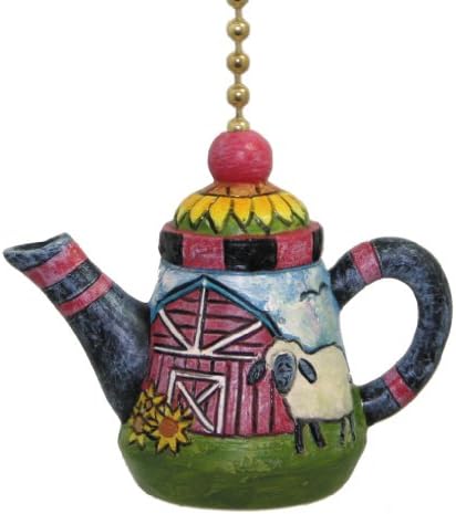 Clementine Deisgn Lamb Teapot Ceiling Fan Pull Primitive
