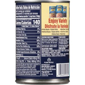 Image of BUSH'S BEST Refried Beans Traditonal Pinto, Source Of Plant Based Protein And Fiber, Low Fat, Gluten Free, 16 oz (Pack of 6)