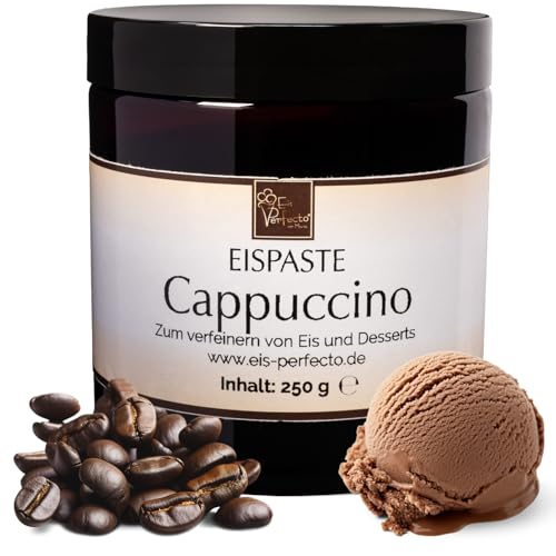 Cappuccino Eispaste Aroma Variegatos Eis Desserts Pralinen Zum Verfeinern von leckerem Eis Getränke Kuchen Kekse Tortencremes Eiscremes uvm. Inhalt 250 g