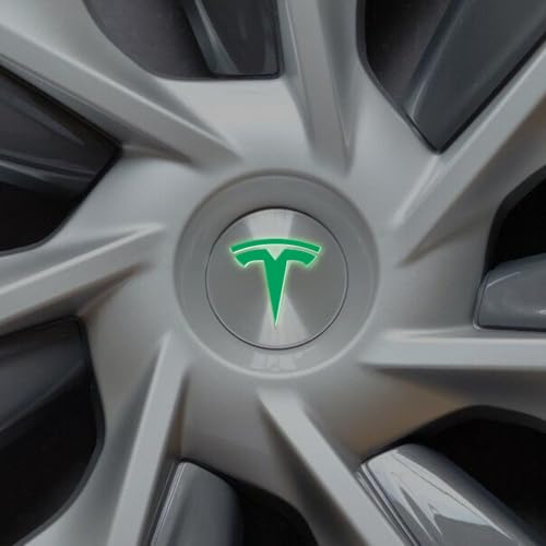 Image of IPG Compatible with Model Y Decal (8 Logo Set) Stickers Set Personalize Your Vehicle (Reflective Series - Green)