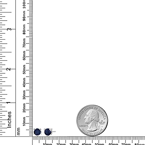 Gem Stone King 5MM Round Gemstone Birthstone Kitty Cat Stud Earrings | 925 Sterling Silver | Kitten Cat Earrings For Women Men Cat Lovers4