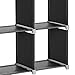 SONGMICS 6-Cube Storage Rack, Staircase Organizer, DIY Storage Shelf, Bookcase in Living Room, Children’s Room, Bedroom, for Toys and Daily Necessities, Black