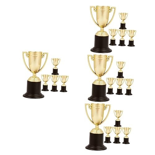 Happyyami 20 Peças Troféu De Futebol Miniture Decoração Prêmio Troféus De Plástico Medalha De Ouro C