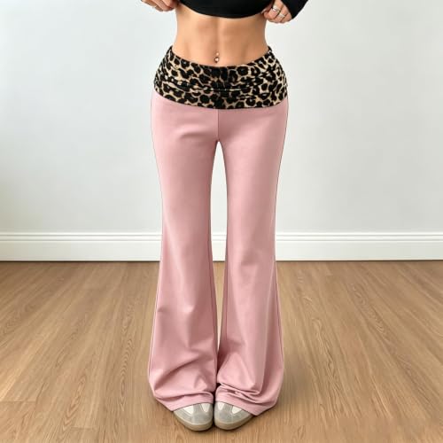 HswsEJ Yoga Pants Women Flare Cheetah Print High Waisted Workout Pants - image 2