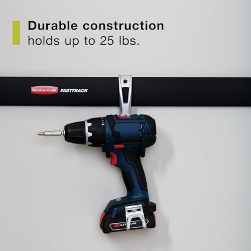 Image of Rubbermaid FastTrack Compact Hook for Garage Organization, Soft Grip, Ideal For Cords /Ropes /Small Hoses /Camping Chairs