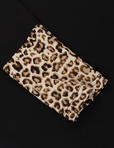 Furnex Tunic Sweater For Women,Long Sleeve Cowl Neck Tunics Plus Size Maternity Tops For Work Winter Fashion Ugly Christmas Pullover Sweatshirts Leopard Cotton Balck Loose Knit Dressy Casual Shirts thumb #3