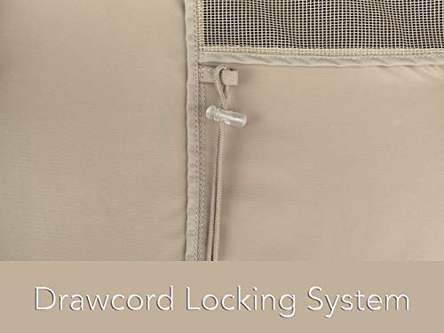 Covermates Round Dining Table Cover - Water-Resistant Polyester, Mesh Ventilation, Patio Table Covers-Khaki #TOP6